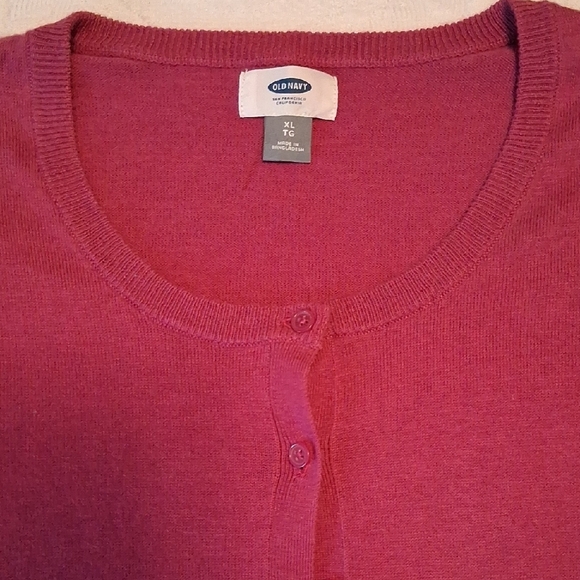 Old Navy Women's Cardigan in Deep Plum Size XL - Picture 2 of 11